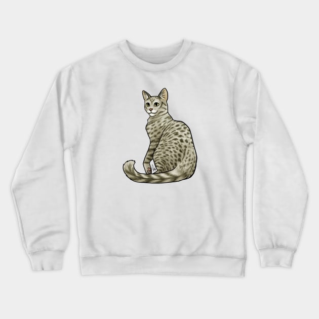 Cat - Egyptian Mau - Bronze Crewneck Sweatshirt by Jen's Dogs Custom Gifts and Designs